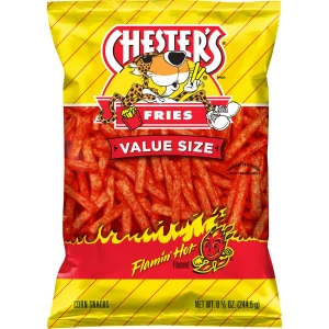 Chester's Fries Corn Snacks Flamin' Hot Flavored 8.625 Ounce Bag