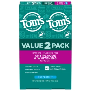 Tom’s of Maine Antiplaque and Whitening Fluoride Free Toothpaste